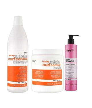 3 Produkter PROMASTER Curl Control pakke Shampoo1000ml og Mask 1000ml Keratin Conditioner 300 ml