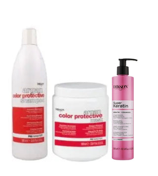 3 Produkter Promaster pakke Argan Color 1000ml Shampoo, 1000 Mask Keratin Conditioner 300 ml