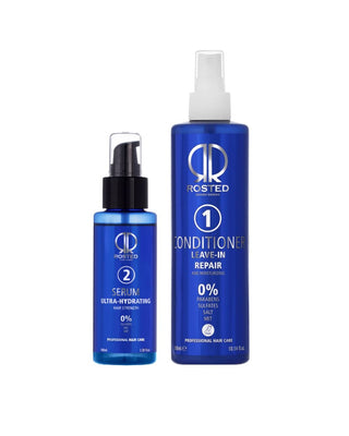 2 Produkter - Rosted Pleje Pakke - Rosted 2 Serum 100ml - Rosted 1 Conditioner 300ml