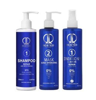 Rosted 1-2-1 - Kombi Pakke - Rosted 1 Shampoo 250 ml - Rosted 2 Mask 250 ml - Rosted 1 Repair Leave-in Conditioner 300ml