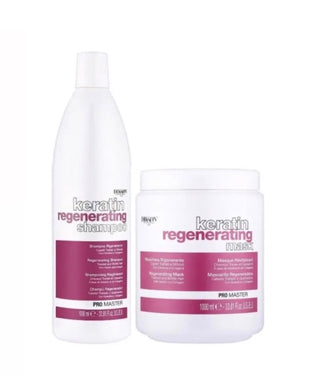 2 produkter Promaster Keratin Pakke - Mask 1000ml, Shampoo 1000ml