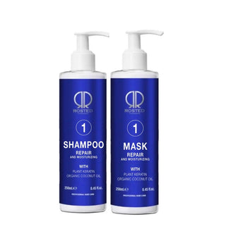 2 Produkter - 1-1 Rosted 1 Repair Pakke - Rosted 1 Shampoo 250 ml - Rosted 1 Mask 250 ml