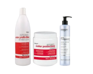 3 Produkter Promaster pakke Argan Color 1000ml Shampoo, 1000 Mask Dikson Frequent Conditioner 300 ml